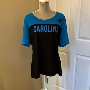 Team Apparel Carolina Blue and Black Women's Tee